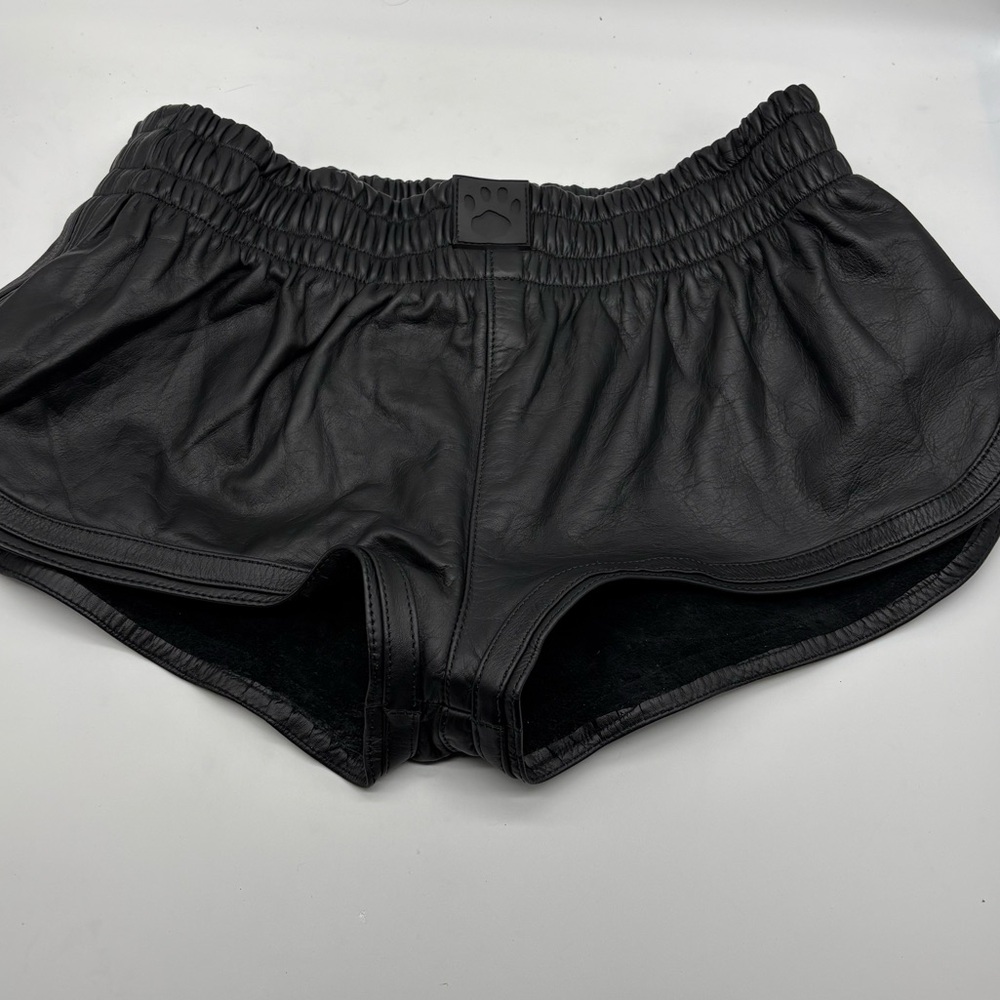 Prowler Women's Black Athletic Leather Shorts L